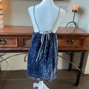 Double Zero | Dresses | Double Zero Halter Dress Velvetsatin Bluegray S |  Poshmark